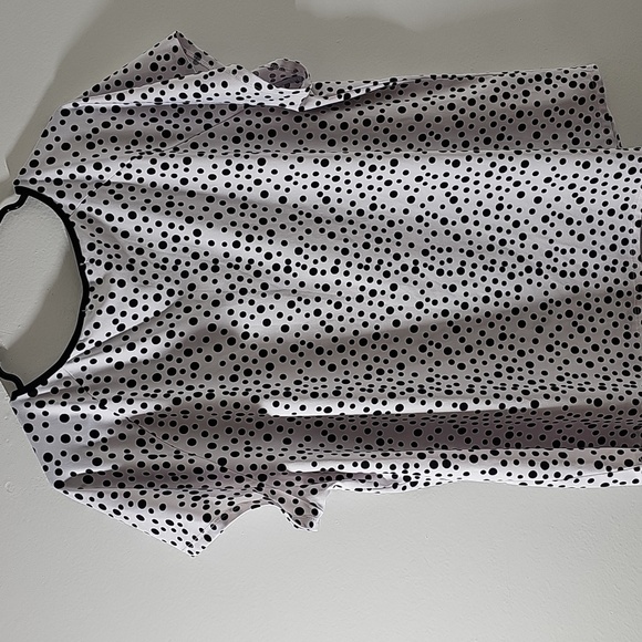 Polka Dot Women's Top By Notations. Cap Sleeve. Size 3x. - Picture 4 of 8